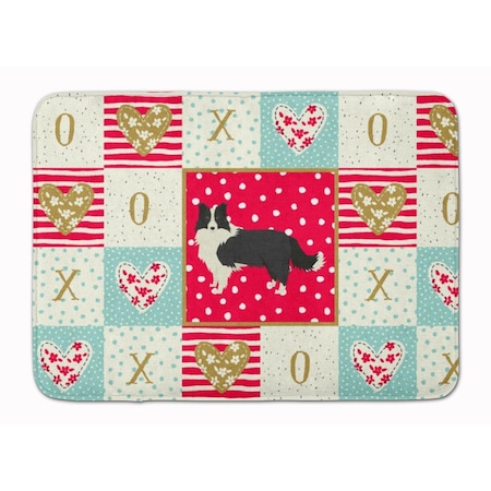 Carolines Treasures 19 x 27 in. Border Collie Love Machine Washable Memory Foam Mat CK5912RUG